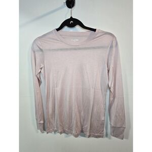 Winter Silks Womens Long Sleeve Base Layer Top Sz PS Silk Cotton Outdoor Pink